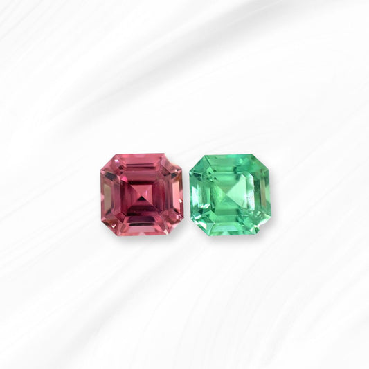 Reverse Colour Tourmaline Pair 5.5 cts