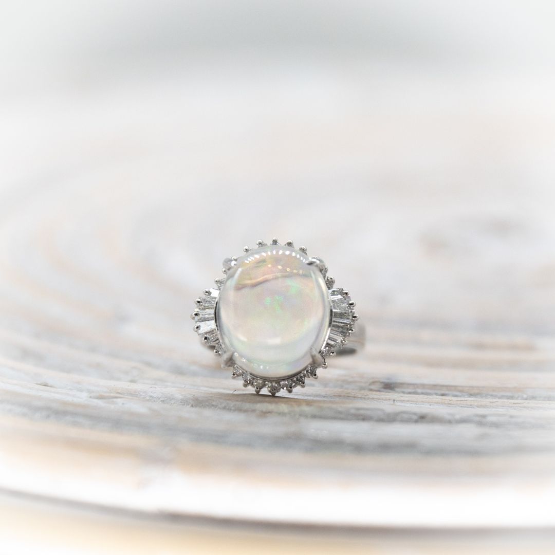 Mesmerising Mexican Jelly Opal Ring