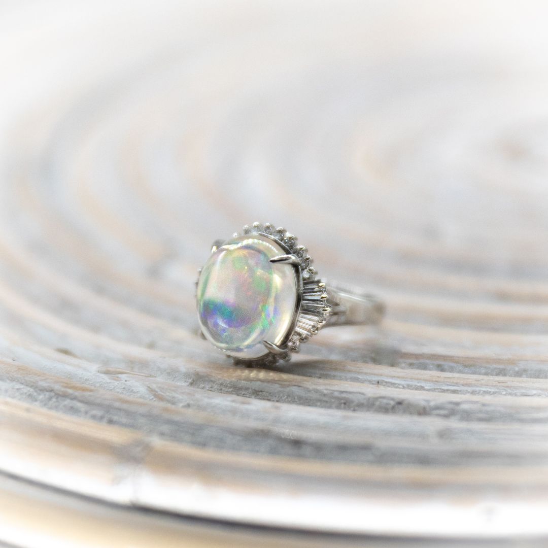 Mesmerising Mexican Jelly Opal Ring