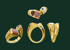 Pink Tourmaline & Diamond Duet Ring