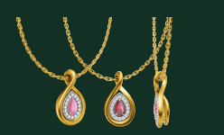 Pink Tourmaline Loop Pendant